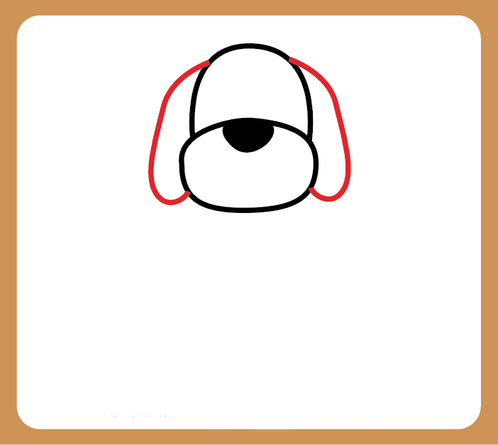 Kako nacrtati psa - uši