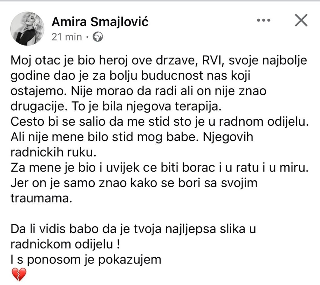 Amira Smajlovic objava